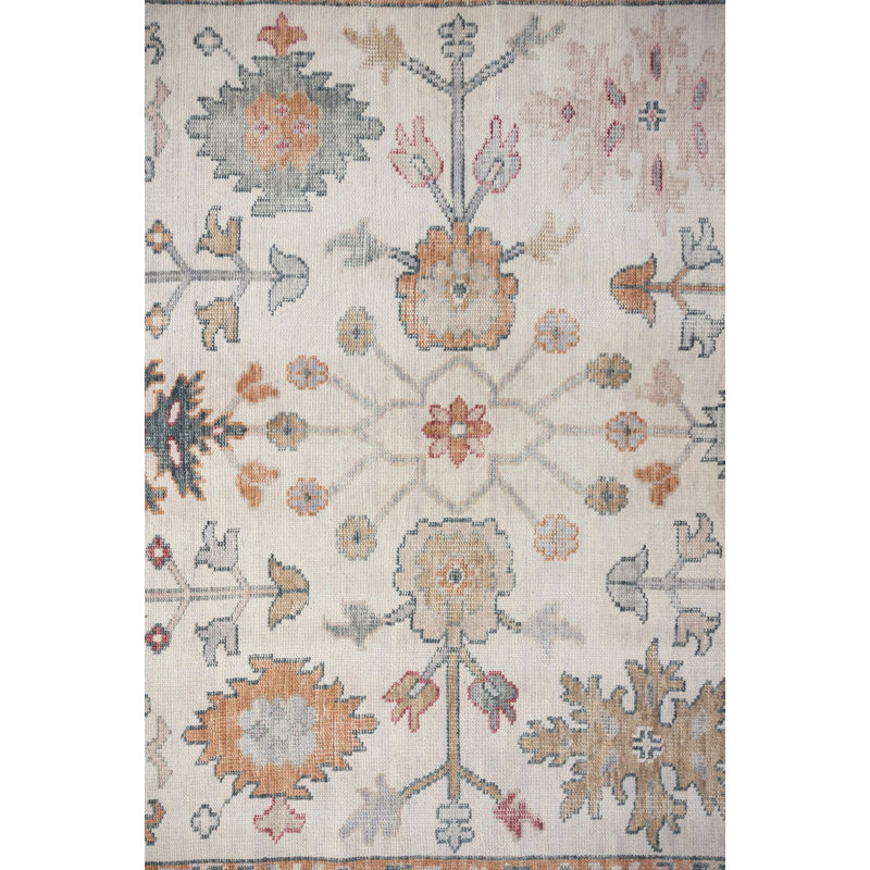 Frances Hand Knotted Wool Vintage Look Area Rug, Rectangle 8' x 10'
