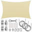 Toile d'ombrage rectangulaire Royal Shade avec treuil d'installation-114890858-114890842