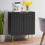 Armoire d'appoint cannelée à 2 portes de 28,5 po avec tablettes intérieures réglables Rishaw-240623314