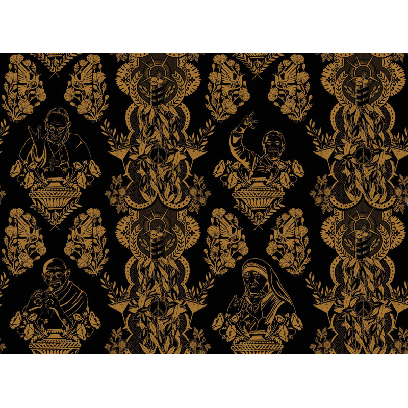Real Ones Wallpaper, Black/Gold/Yellow