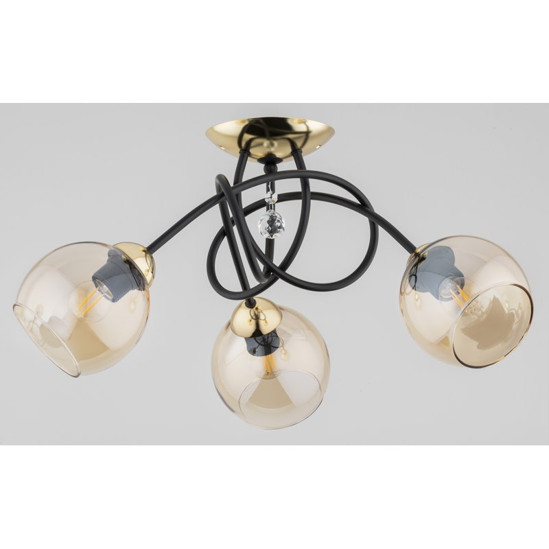 Jenelle Glass Flush Mount, Gold