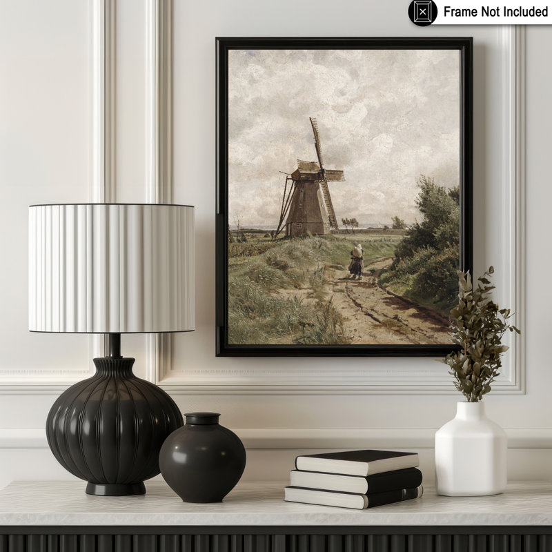 Moulin à vent près d'Ahrenshoop, Unframed, Poster, 08"H x 10"W