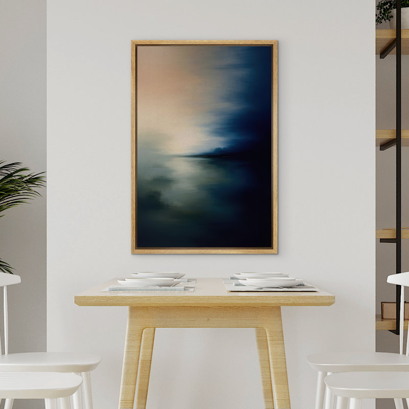 Reproduction d'art abstrait sur toile encadrée pour décoration intérieure moderne, Naturel, H 36 po x l 24 po
