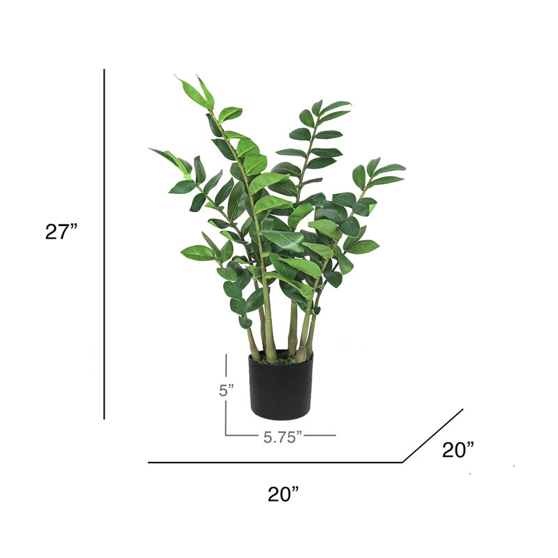Zamiifolia ZZ artificiel en pot
