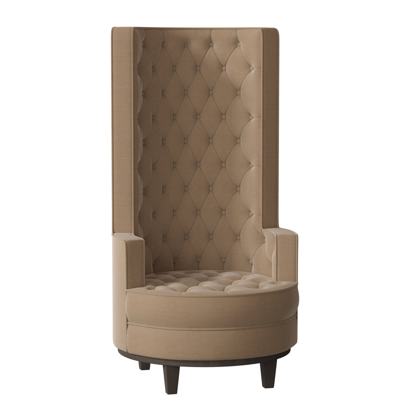 Fauteuil à oreilles capitonné l 32 po Norma, Camouflage Sachi, Naturel