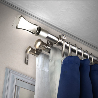 Agis Steel Adjustable Triple Curtain Rod