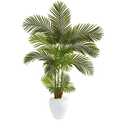 Faux Plants And Trees Faux Palm Tree in Planter
