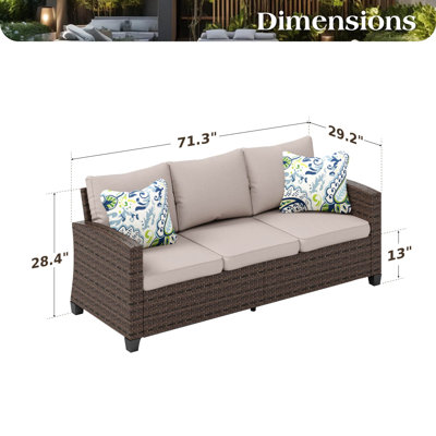 Argyri All-Weather Wicker Patio Sofa