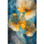 Ensemble d'art mural en acrylique doré doré bleu 3 pièces-103530001