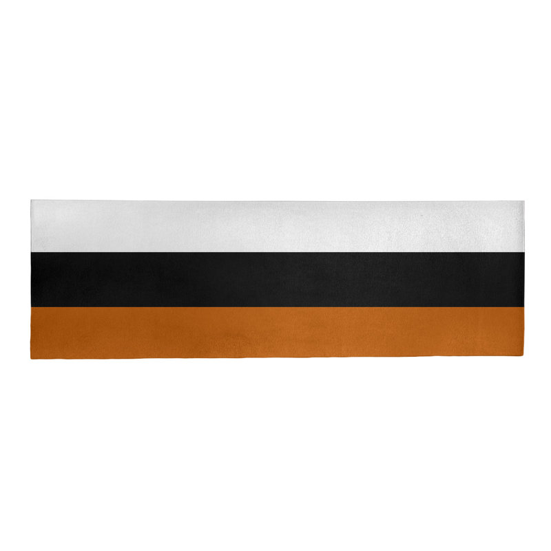 Tapis orange/noir, Tapis de couloir 2 pi 6 po x 8 pi
