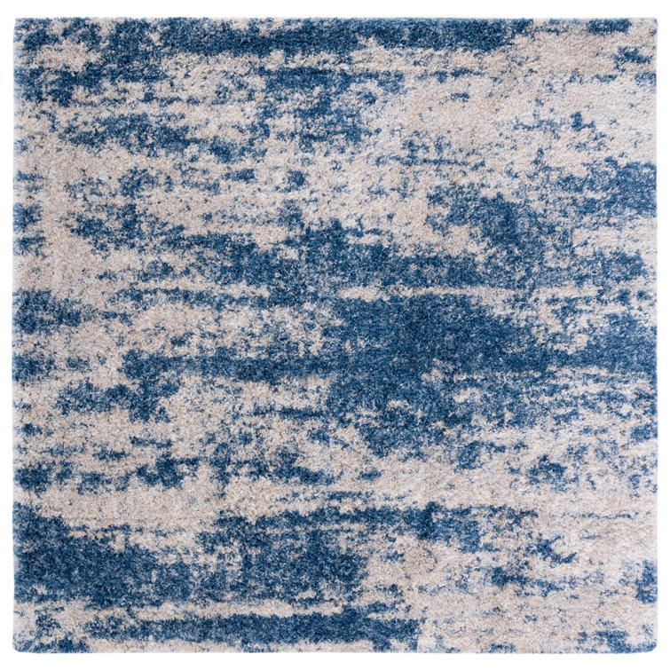 Mercurio Abstract Beige/Blue Area Rug