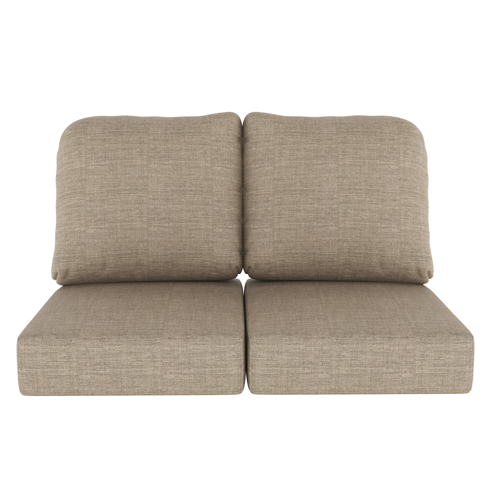Amala Indoor/Outdoor Sunbrella® Loveseat Cushion, Cast Shale Sunbrella® Plainweave