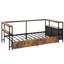 Cadre de lit d'angle en métal pour lit simple avec tiroirs de rangement, lit de jour simple pour enfants et adolescents, cadre de lit pour enfants