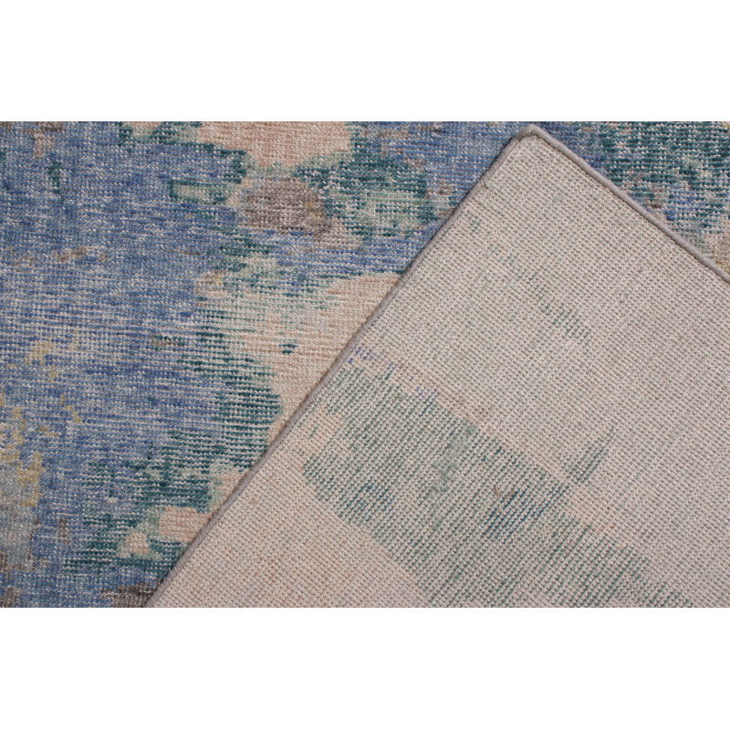 Distressed Homage Handmade Kilim Wool Abstract Area Rug, Rectangle 6' x 9'