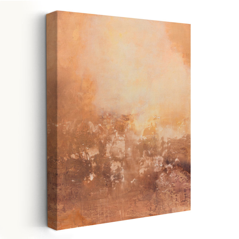 Terre, brun, contemporain, abstrait, H 24 po x l 16 po