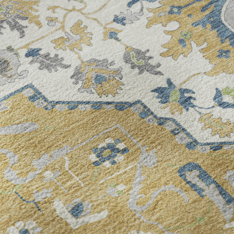 Premium Machine Washable Jelinek AMF985 Oriental Rug, Rectangle 10' x 14'