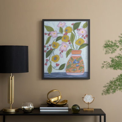 Bouquet Vibes II, reproduction encadrée - bois massif