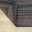 Tapis géométrique tissé à la machine rectangulaire en polypropylène / nylon bleu / rose / vert Cabhan-1700008955