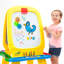 Chevalet magnétique double face de luxe Crayola - Grand tableau blanc et tableau effaçable à sec foncé - Comprend des lettres magnétiques, des engrenages et des crayons - Station d'art pliable