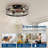 19" Caged Ceiling Fan with Light & Remote, 6-Speed Reversible Motor, Timer Setting, Flush Mount for Bedroom & Kitchen