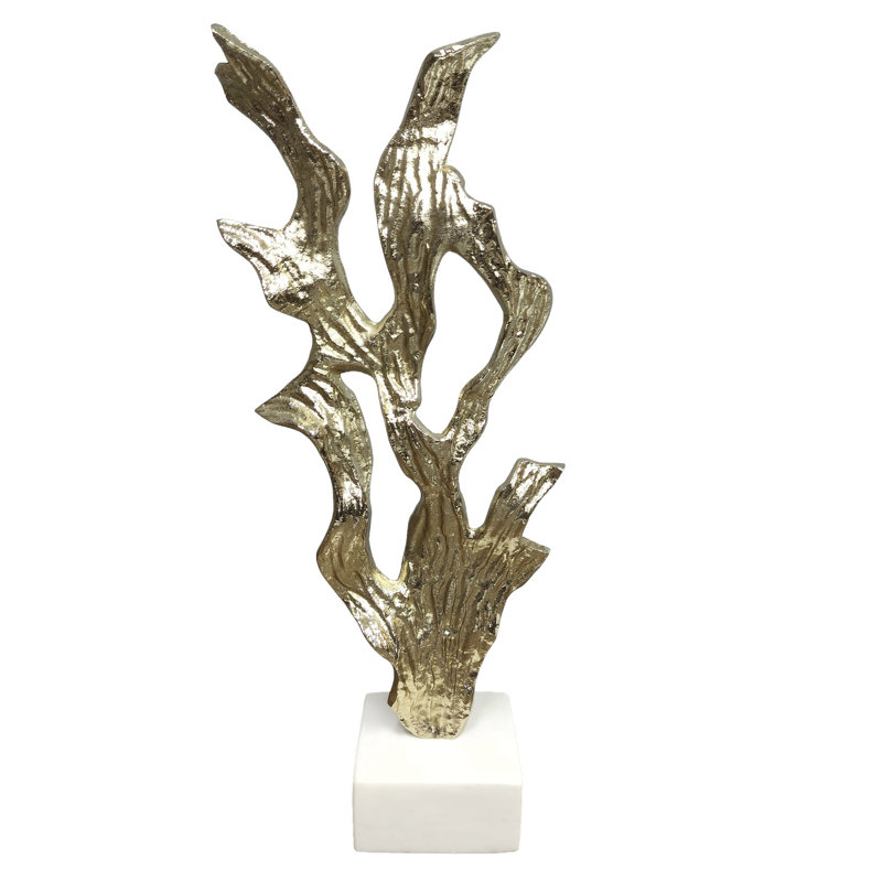 Sculpture en aluminium avec base en marbre