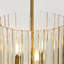 Lustre rond de style milieu du siècle à 3 lumières, intensité variable, verre transparent, cuivre, pour salon
