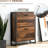 Industrial Style Shoe Rack , Rustic Brown - 12 Pairs Capacity With 2 Flip Drawers For Entryway, Narrow & Strong Frame Holder, Hallway Cabinet Drawers, Space Efficient Robust