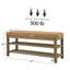 Banc de rangement rembourré avec range-chaussures à 2 niveaux-1998876406
