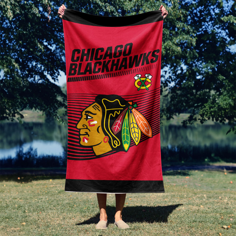 Serviette de plage 30 po x 60 po NHL Chicago Blackhawks