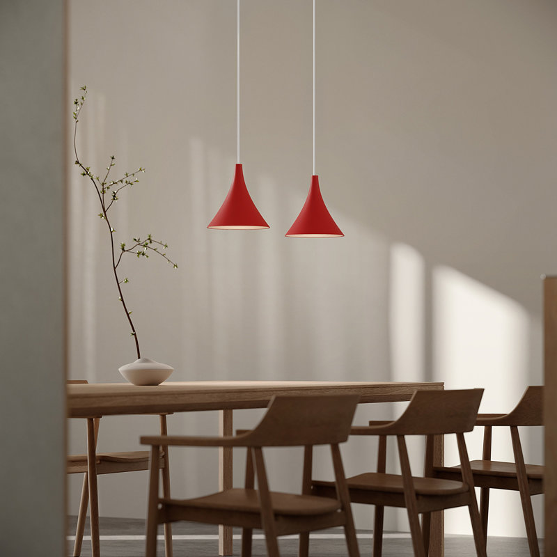 Gota Pendant Light, 17" H x 9.84" W x 9.84" D, Poppy, White
