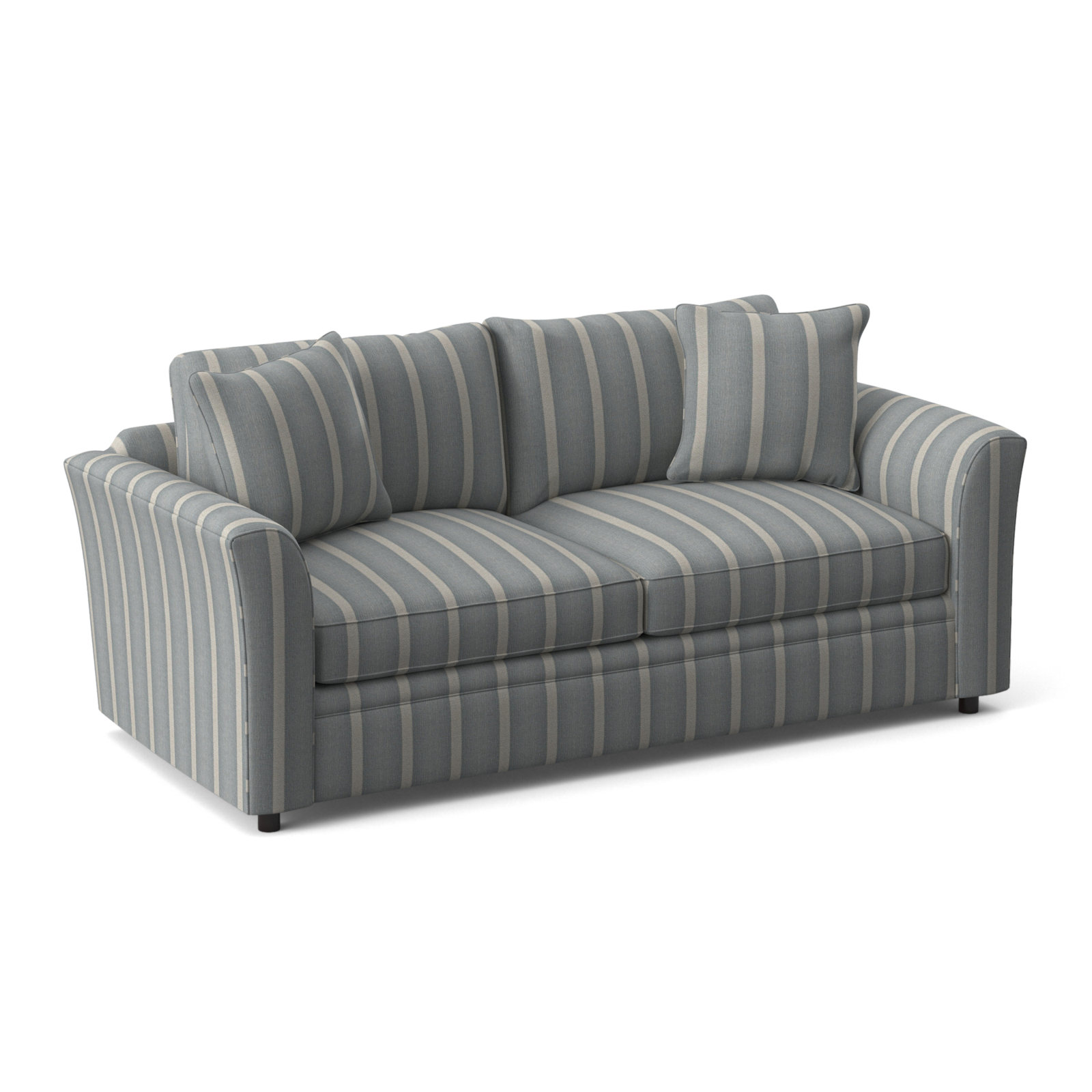 Northfield 85'' Upholstered Sofa, Light Blue and White Stripe; 0256-54