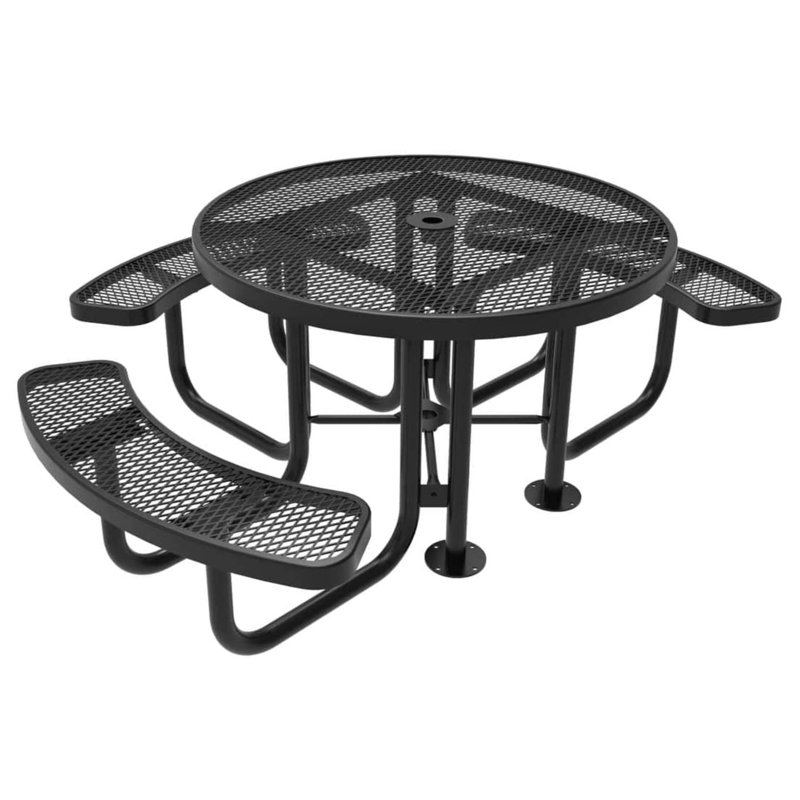 Table de pique-nique en plastique Dillinger, Noir
