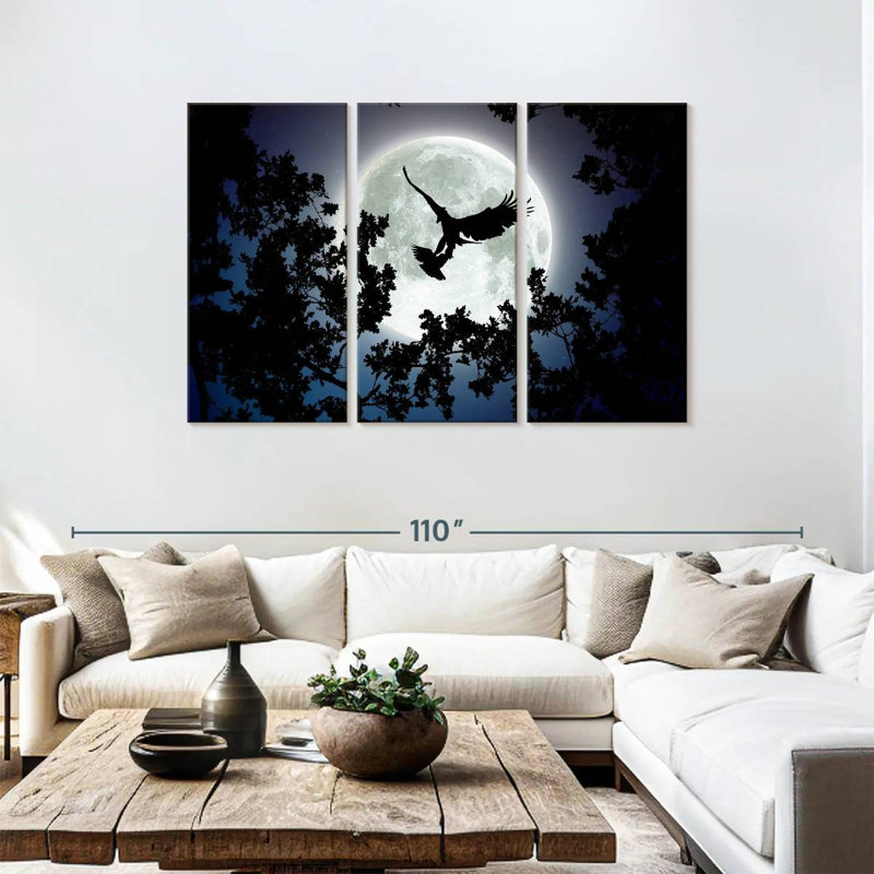 Brampt Night Hunting Eagle, 48" H x 74" W