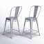 Tabouret de comptoir moderne gris de 40 po avec structure en acier thermolaqué durable-1612792401-1668005834