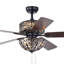 Ventilateur de plafond en cristal à 5 pales de 52 po avec ensemble d'éclairage inclus-2058286089-2117297953