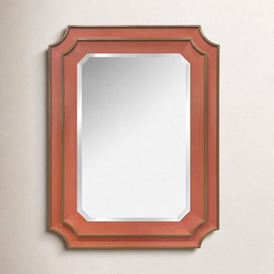 Ethan Scalloped Mirror Orange