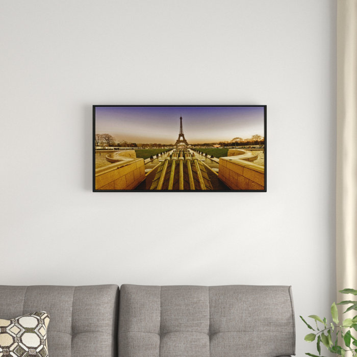 DesignArt Beautiful View Of Eiffel Tower On Canvas Print | Wayfair