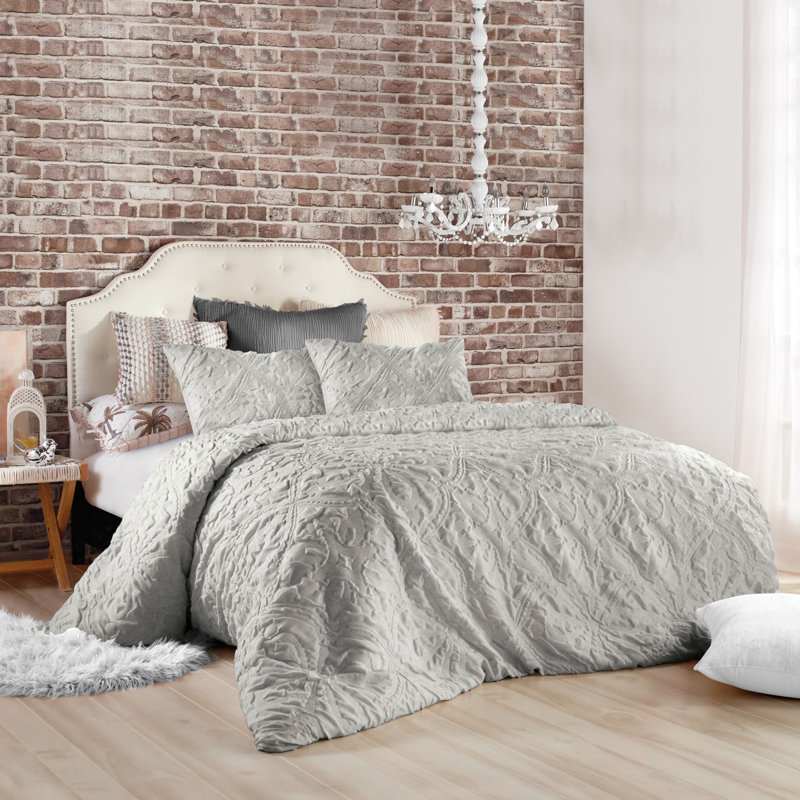 Ivory Full Reversible Linen Comforter Set