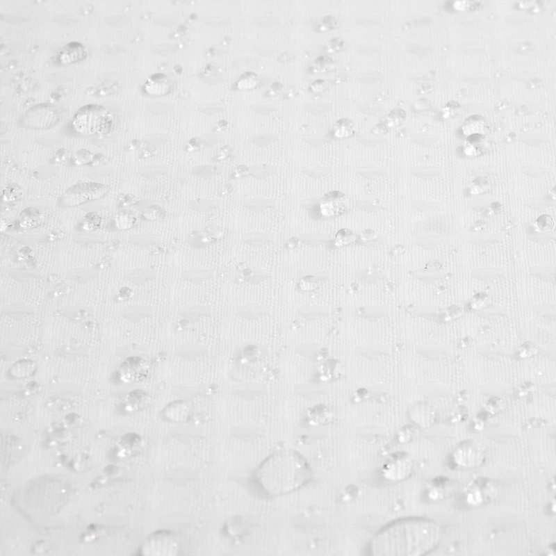 Rideau de douche sans crochet Rakiem, Blanc, H 77 po x l 71 po