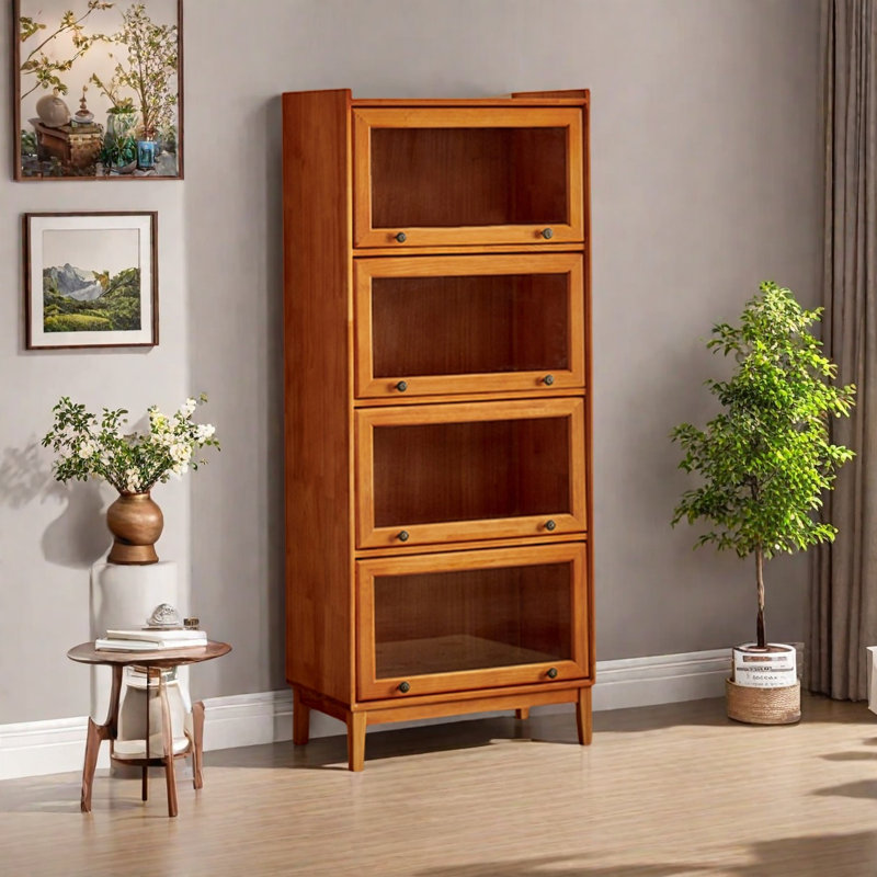 Bibliothèque polyvalente pour le rangement, (4 tablettes) H 66,1 po x l 31,4 po x P 15,7 po, Brun