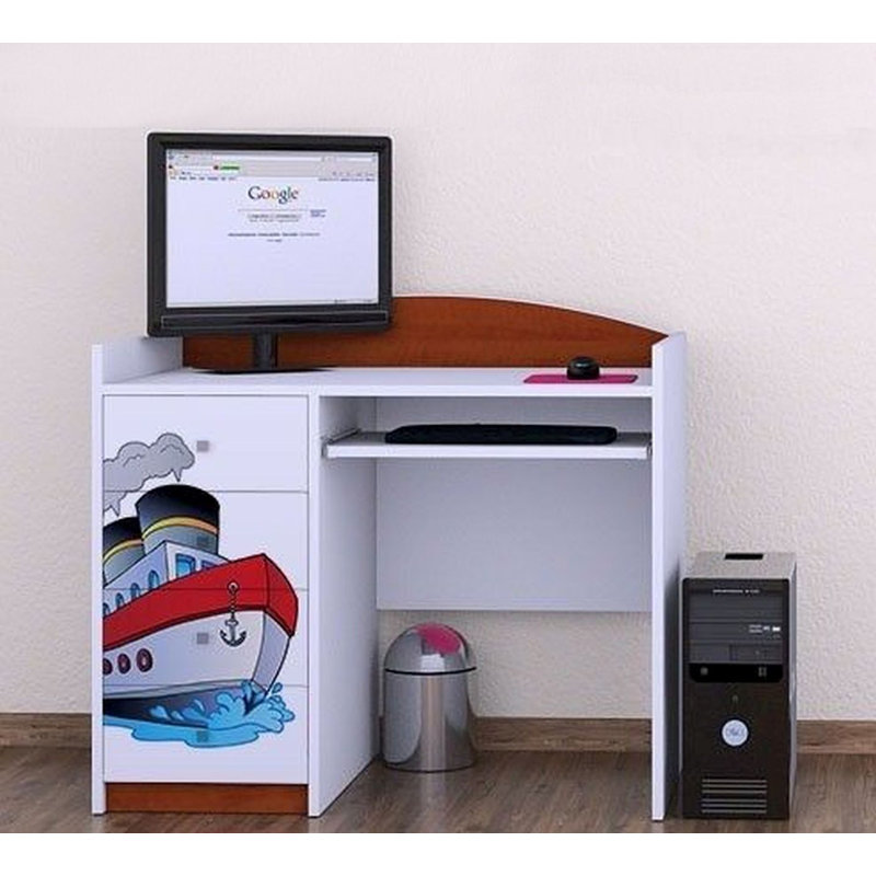Hiro 100cm Computer Desk, Brown