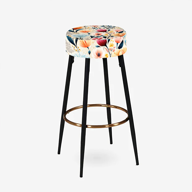 Vanwinkle - Ensemble de 2 tabourets de bar à motif floral