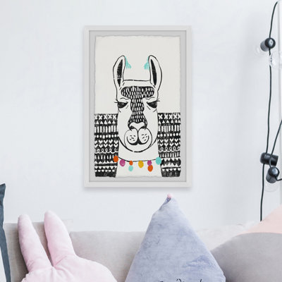 Rania Llama Necklace Framed Print