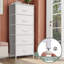 Commode 5 tiroirs Annyka, blanc-1107960215