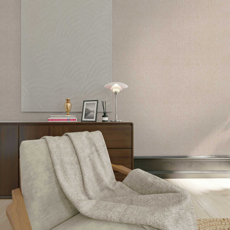 Fine Boxweave Paperweave Wallpaper, Beige