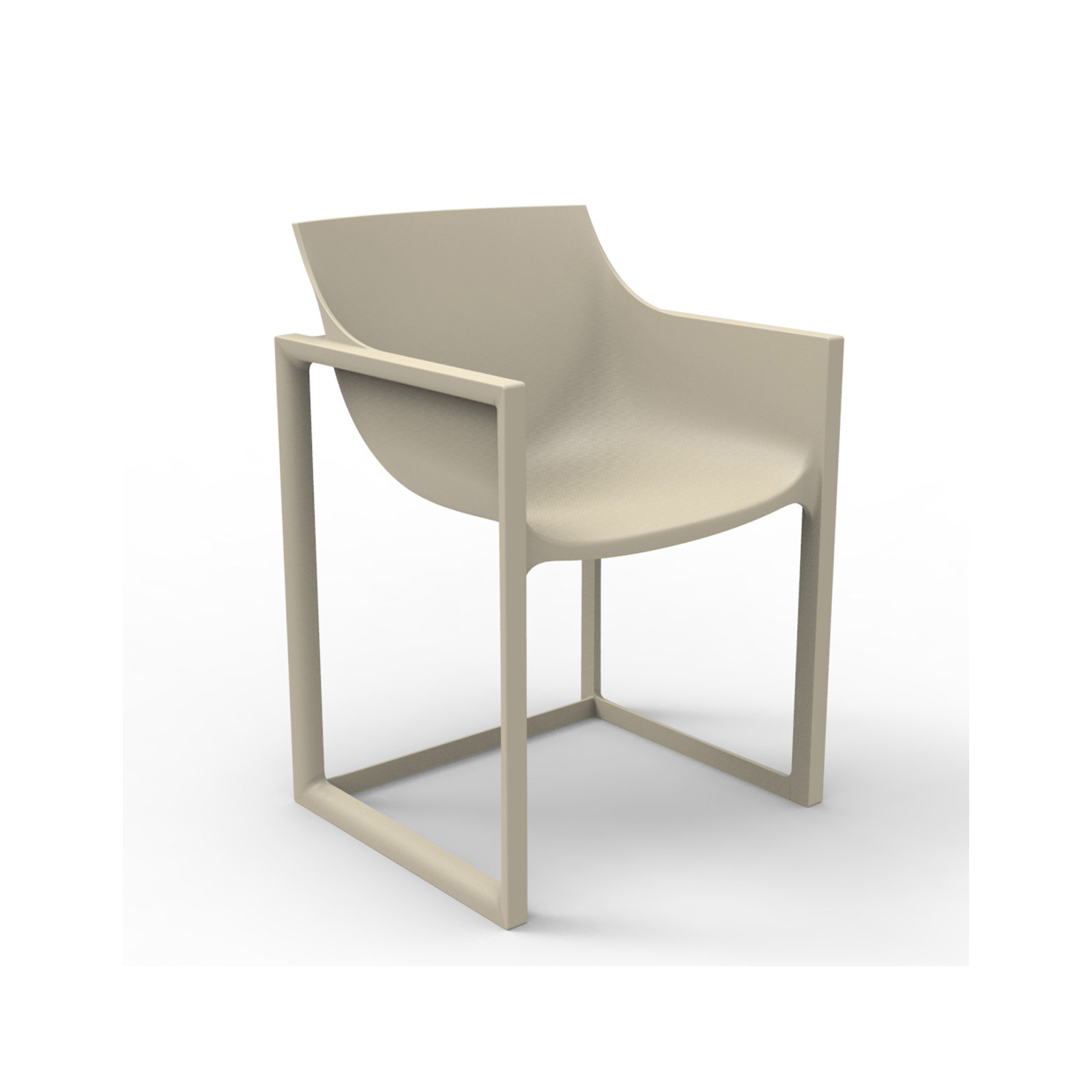 Wall Street Patio Dining Chair, Ecru