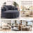 Oversized Upholstered Barrel Accent Swivel Chair– 55" Waffle Chenille, Compression-1472487693