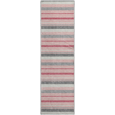 Premium Machine Washable Prisco Pink Rug