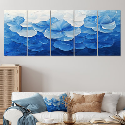 Blanc sur velours bleu jonquilles Bloom III - jonquilles - Art mural traditionnel