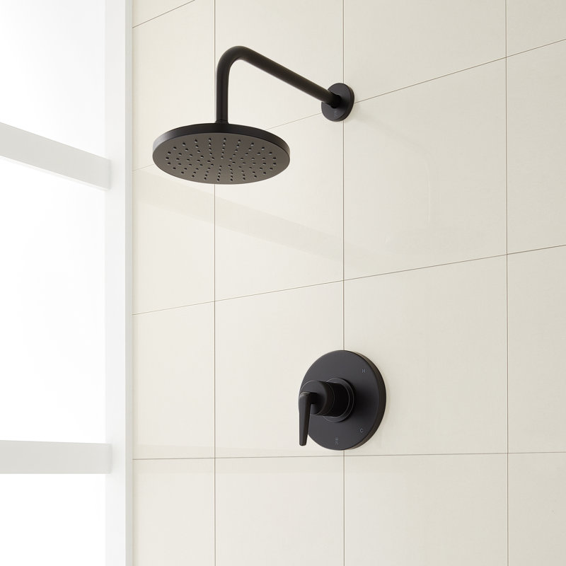 Système de douche à pression équilibrée Drea, Noir mat
